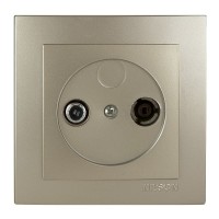 Розетка Nilson Touran золото TV-SAT прохідна ( 24151036 )