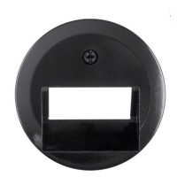 Центральна панель для подвійної комунікаційної розетки чорна Berker 1930