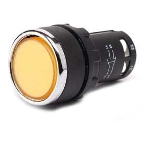 Кнопка моноблочна EMAS MB102DS (1НО+1НЗ) жовта
