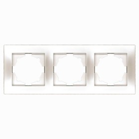 Рамка ELBI VEGA Silverline перлина 3-на (510-012500-227)