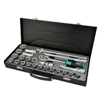 Набір головок Whirlpower 1612-SK01 (23356) 1/4" 4-14мм (43шт в металевому кейсі)