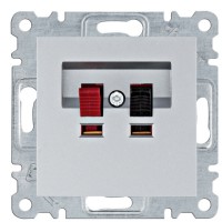 Акустична розетка Hager WL3312 Lumina (срібляста)