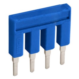 Ізольована гребінчаста перемичка Wago 2000-404/000-006 на 4 контактів 14А (синя)