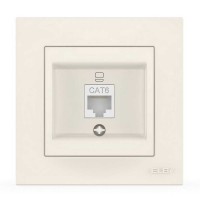 Розетка EL-BI VEGA белая компьютерная 1-я CAT6 RJ45 ( 510-010200-247 )