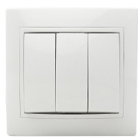 Трехклавишный выключатель Аско-Укрем Fl (BBсб10-3-0-Fl-W)