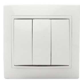 Трехклавишный выключатель Аско-Укрем Fl (BBсб10-3-0-Fl-W)