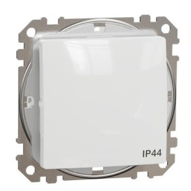 Одноклавішний перемикач Schneider Electric Sedna Design & Elements з кришкою IP44 білий SDD211106