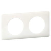 Рамка двухместная Legrand Celiane белый глянец