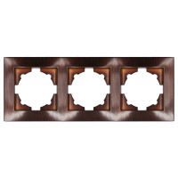 Рамка ELBI VEGA Woodline червоне дерево 3-на (510-012900-227)