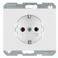 Розетка с з/к полярная белизна Berker K.1