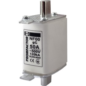 Запобіжник ножевий з плавкою вставкою Promfactor NF00.50A 500В 120kA