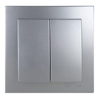 Вимикач Nilson Touran срібло 2кл ( 24131003 )