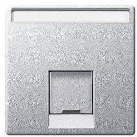 Центральная панель компьютерной розетки алюминий Merten, MTN465860