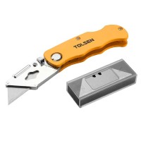 Складаний алюмінієвий ніж-трапеція Tolsen SK5 100x18,5x0,4мм