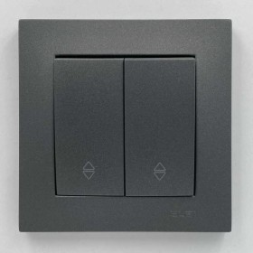 Вимикач EL-BI VEGA антрацит матовий 2-кл прохідний ( 510-016700-211 )