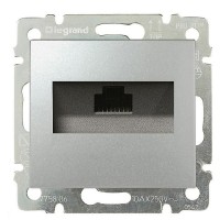 Механизм розетки компьютерной RJ-45 UTP Cat.6 Valena алюминий