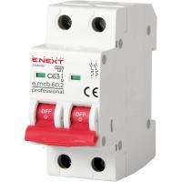 Модульный автоматический выключатель E.Next e.mcb.pro.60.2.C 2р 63А C (p042023)