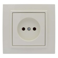 Розетка ELBI ZENA кремовая 1-я без заземления с рамкой ( 500-010300-215 )