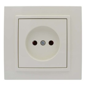 Розетка ELBI ZENA кремовая 1-я без заземления с рамкой ( 500-010300-215 )
