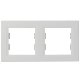 Рамка 2-местная горизонтальная белая Asfora, EPH5800221