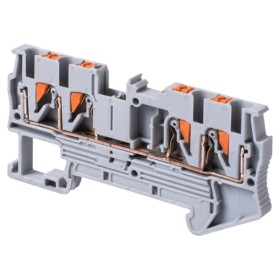 Наборная клеммная колодка E.Next e.tc.din.spring.2,5.2-2 на DIN-рейку 4 контакта (s070010)