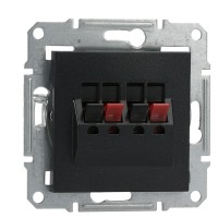 Аудиорозетка без рамки антрацит Asfora, EPH5700171