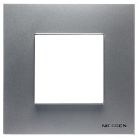 Одноместная рамка ABB Zenit N2271 PL (серебро)