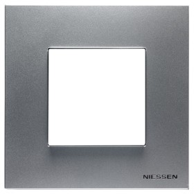 Одноместная рамка ABB Zenit N2271 PL (серебро)