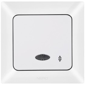 Прохідний вимикач 1-клавішний NE-AD ARAS 93-110-05-I з led-підсвіткою білий