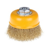 Щітка чашка Tolsen (77501) М14 75мм з гофрованого латунованого дроту 0.3мм