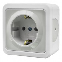 Накладна розетка NE-AD MULTIMA 92-51-08 з з/к біла