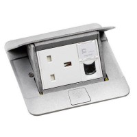 Лючок із висувним блоком Legrand 54010 3М (алюміній)