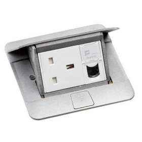 Лючок із висувним блоком Legrand 54010 3М (алюміній)