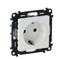 Механизм розетки с з/к Legrand Valena Life белый