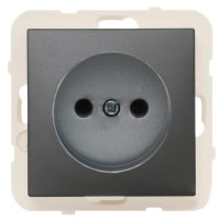 Одинарная розетка без з/к Logus 21121 TIS 16А 250В (серый)