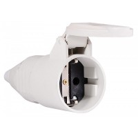 Переносна розетка із захисною кришкою Аско-Укрем ГП 16А/2 (220В) 2Р+РЕ (212) (A0080030009)