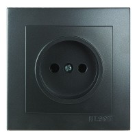 Розетка Nilson Touran антрацит 1-на без заземлення ( 24161015 )