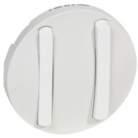 Двойная клавиша выключателя Legrand Celiane (065002) Slim (белый)