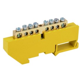 Ізольована шина TNSy «N/PE» ШЛІ6х9-8 на DIN-рейку жовта (TNSy5503125)