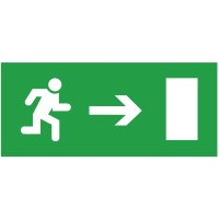 Інформаційна наклейка на світильник Delux (90012014) "Exit Right" (REL801 802) 233х150мм