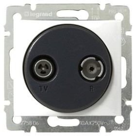 Механизм розетки TV-R Valena белый