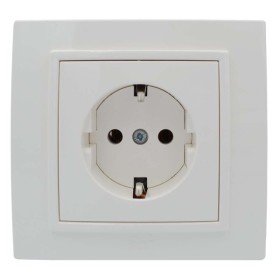 Розетка ELBI ZENA белая 1-я с заземлением с рамкой ( 500-010200-217 )