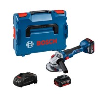 Акумуляторна кутова шліфувальна машина Bosch Professional GWX 18V-10 2x50 Ач L-BOXX 136 з АКБ і ЗУ (06019J4004)