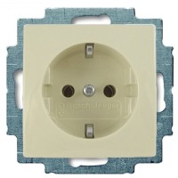 Розетка ABB Basic 55 20 EUC-92-507 із заземленням (слонова кістка)