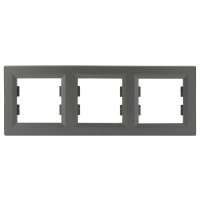 Рамка тройная сталь Asfora, EPH5800362