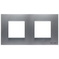 Двомісна рамка ABB Zenit N2272 PL (срібло)