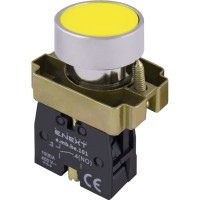 Плоская кнопка E.Next e.mb.ba51 1NO желтая (p0810108)