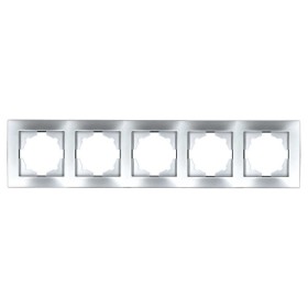 Рамка ELBI VEGA Silverline серый металлик 5-на (510-011000-250)