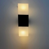 Світильник фасадний Violux QUADRO-2D 2х20Вт E27 ІР44 чорний ( 500250 )