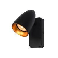 Бра, настінний світильник Italux WL-36748-1R-BK-GD Tino GU10 1x10W IP20 чорний